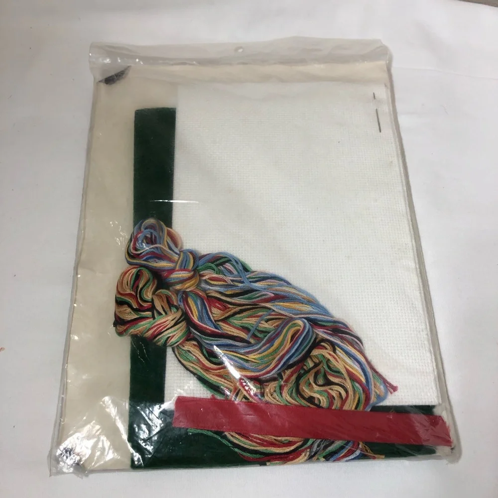 VTG‎ Banar Designs Cross Stitch Kit Christmas Santa Claus Stocking TOM